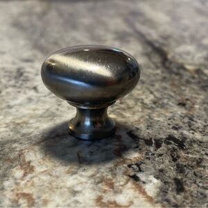 42 Brushed silver cabinet/drawer pulls (with new screws for installation)